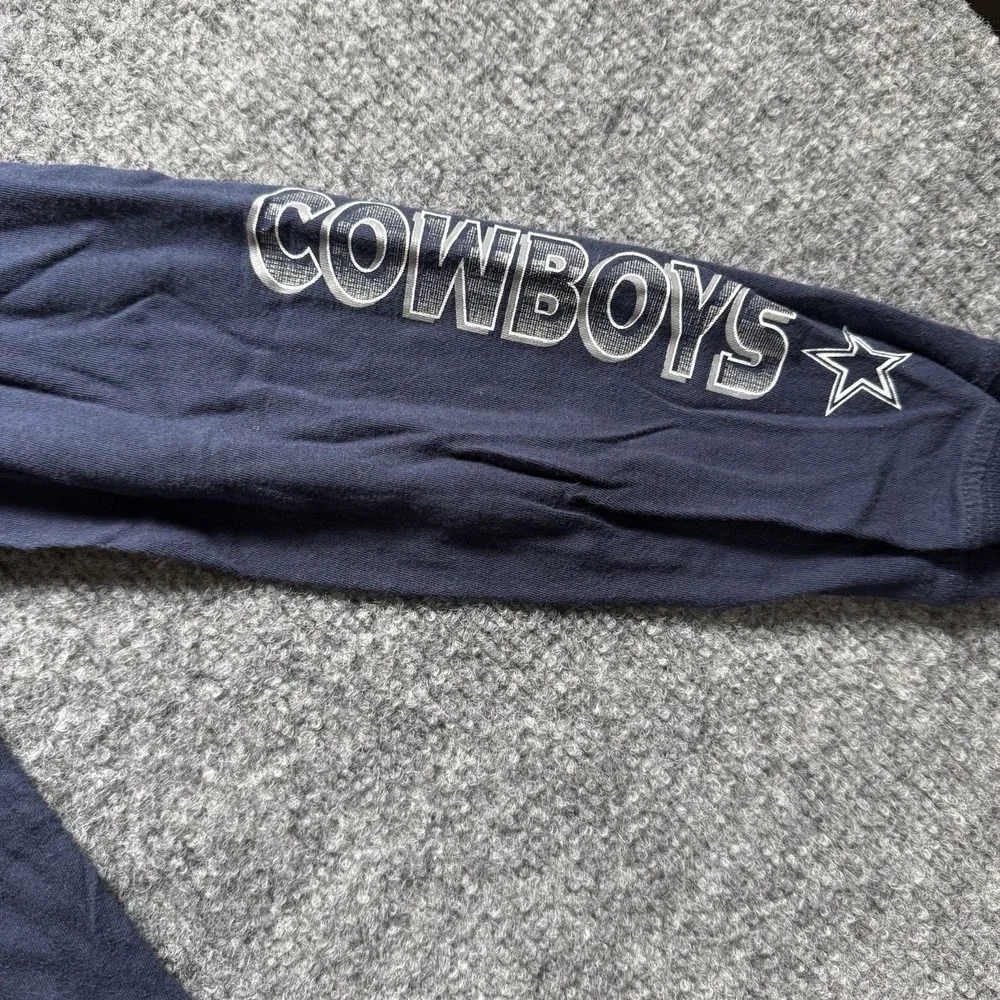 Dallas Cowboys Football Long Sleeve Graphic T Shirt Youth Navy Blue NFL Medium 8